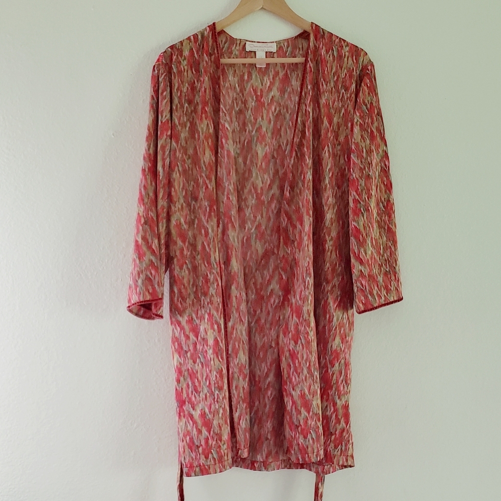 Oscar De La Renta Robe Kimono Sleepwear Medium